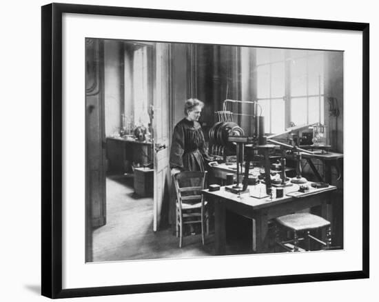 Chemist Marie Curie in Her Laboratory-null-Framed Premium Photographic Print