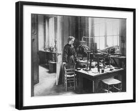 Chemist Marie Curie in Her Laboratory-null-Framed Premium Photographic Print