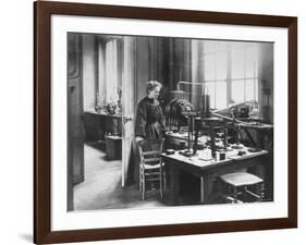 Chemist Marie Curie in Her Laboratory-null-Framed Premium Photographic Print