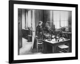 Chemist Marie Curie in Her Laboratory-null-Framed Premium Photographic Print