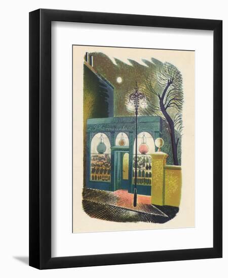 'Chemist Shop at Night', 1938, (1946)-Eric Ravilious-Framed Premium Giclee Print