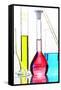 Chemistry Glass-ware-Sigrid Gombert-Framed Stretched Canvas