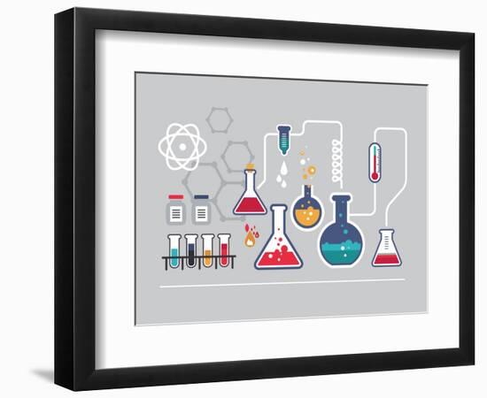 Chemistry Infographic-Marish-Framed Art Print