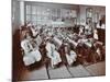 Chemistry Lesson, Albion Street Girls School, Rotherhithe, London, 1908-null-Mounted Photographic Print
