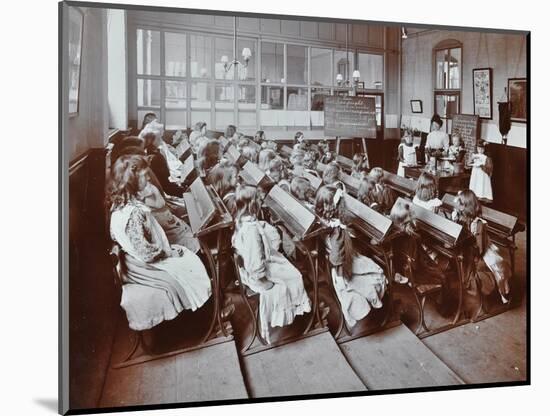 Chemistry Lesson, Albion Street Girls School, Rotherhithe, London, 1908-null-Mounted Photographic Print