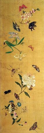 One Hundred Butterflies, Flowers and Insects, Detail from a Handscroll