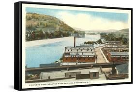 Chenango River, Binghamton, New York-null-Framed Stretched Canvas