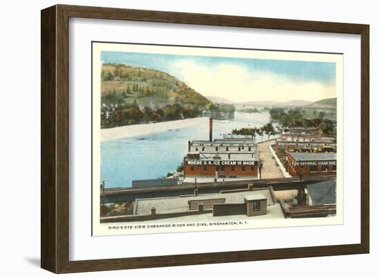 Chenango River, Binghamton, New York-null-Framed Art Print