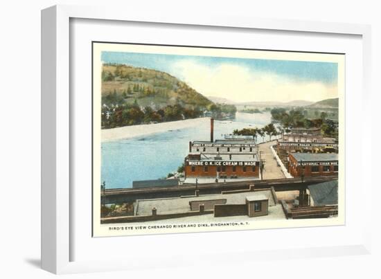 Chenango River, Binghamton, New York-null-Framed Art Print