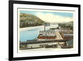 Chenango River, Binghamton, New York-null-Framed Premium Giclee Print