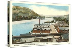 Chenango River, Binghamton, New York-null-Stretched Canvas