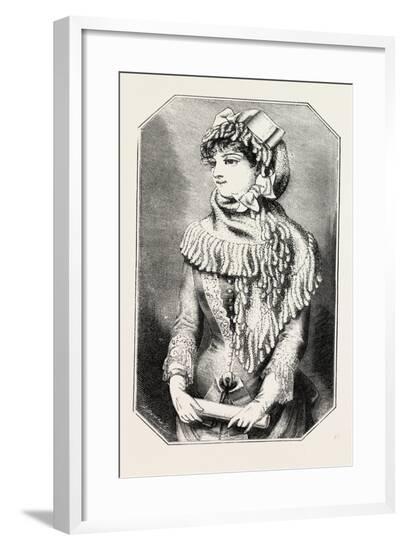 Chenille Mantille, Fashion, 1882--Framed Giclee Print