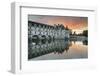 Chenonceau castle reflected on the Loire at sunset, Chenonceaux, Indre-et-Loire, Loire Valley, Cent-Francesco Vaninetti-Framed Photographic Print