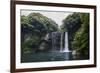 Cheonjiyeon Pokpo Waterfall, Island of Jejudo, UNESCO World Heritage Site, South Korea, Asia-Michael-Framed Photographic Print