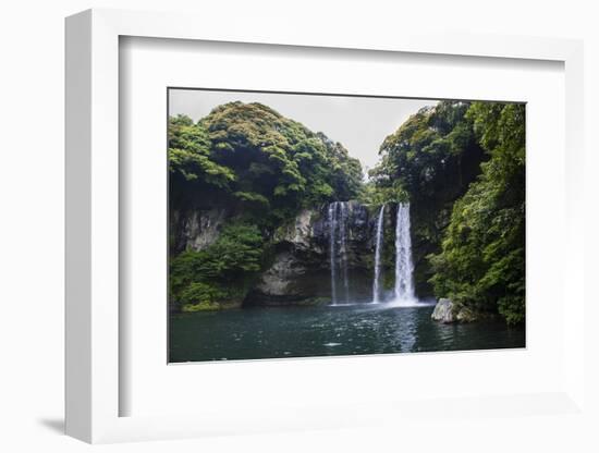 Cheonjiyeon Pokpo Waterfall, Island of Jejudo, UNESCO World Heritage Site, South Korea, Asia-Michael-Framed Photographic Print