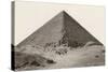 Cheops Pyramid and Camels-null-Stretched Canvas