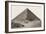 Cheops Pyramid and Camels-null-Framed Art Print