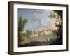 Chepstow Castle (Oil on Canvas)-John Inigo Richards-Framed Giclee Print