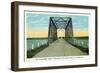 Chequamegon Bay, Wisconsin - Long Bridge Between Ashland and Bayfield-Lantern Press-Framed Art Print