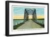 Chequamegon Bay, Wisconsin - Long Bridge Between Ashland and Bayfield-Lantern Press-Framed Art Print