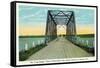 Chequamegon Bay, Wisconsin - Long Bridge Between Ashland and Bayfield-Lantern Press-Framed Stretched Canvas