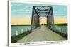 Chequamegon Bay, Wisconsin - Long Bridge Between Ashland and Bayfield-Lantern Press-Stretched Canvas