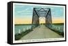 Chequamegon Bay, Wisconsin - Long Bridge Between Ashland and Bayfield-Lantern Press-Framed Stretched Canvas