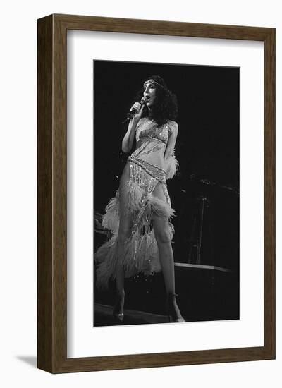 Cher in Feathers-null-Framed Art Print