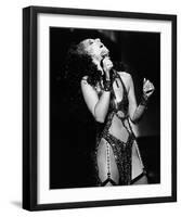 Cher Performing-null-Framed Art Print