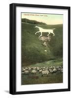 Cherhill White Horse near Calne-null-Framed Art Print