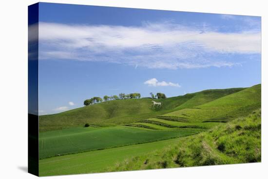 Cherhill White Horse-Nick Upton-Stretched Canvas