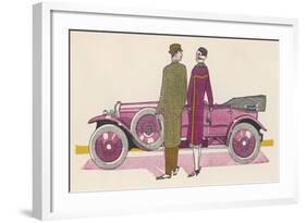 Cheri How Divinely Clever of You to Find a Renault That Goes So Tastefully with My Coat!-Jean Grangier-Framed Art Print