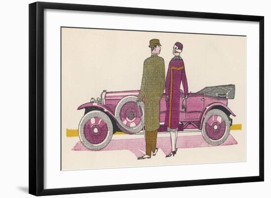 Cheri How Divinely Clever of You to Find a Renault That Goes So Tastefully with My Coat!-Jean Grangier-Framed Art Print