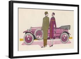 Cheri How Divinely Clever of You to Find a Renault That Goes So Tastefully with My Coat!-Jean Grangier-Framed Art Print