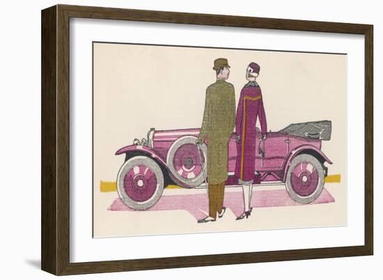 Cheri How Divinely Clever of You to Find a Renault That Goes So Tastefully with My Coat!-Jean Grangier-Framed Art Print