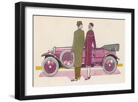 Cheri How Divinely Clever of You to Find a Renault That Goes So Tastefully with My Coat!-Jean Grangier-Framed Art Print