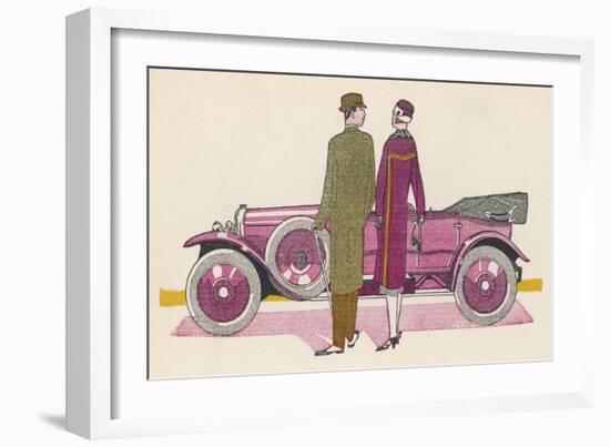 Cheri How Divinely Clever of You to Find a Renault That Goes So Tastefully with My Coat!-Jean Grangier-Framed Art Print