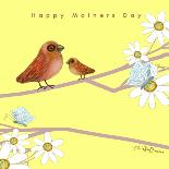 Happy Mothers Day - Mother Bird With Baby Bird-Cherie Roe Dirksen-Giclee Print