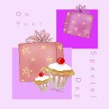 On Your Special Day - Presents And Cupcakes-Cherie Roe Dirksen-Giclee Print