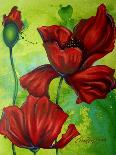 Red Poppies on Green-Cherie Roe Dirksen-Giclee Print