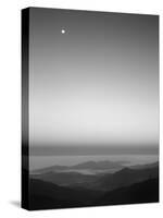 Cherohala Skyway, Full Moon over the Smoky Mountains-Rob Tilley-Stretched Canvas