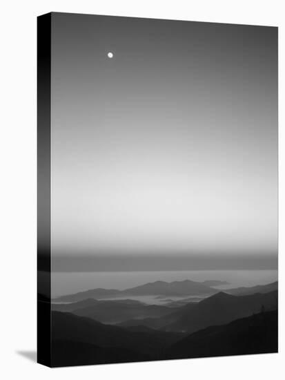 Cherohala Skyway, Full Moon over the Smoky Mountains-Rob Tilley-Stretched Canvas