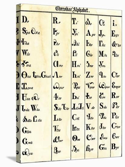 Cherokee Alphabet Developed by Sequoyah-null-Stretched Canvas