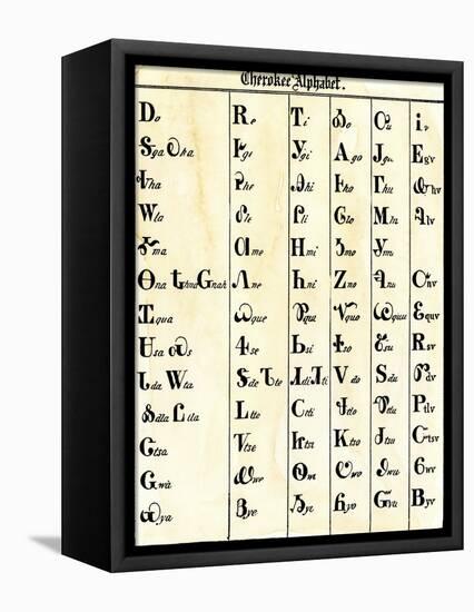 Cherokee Alphabet Developed by Sequoyah-null-Framed Stretched Canvas