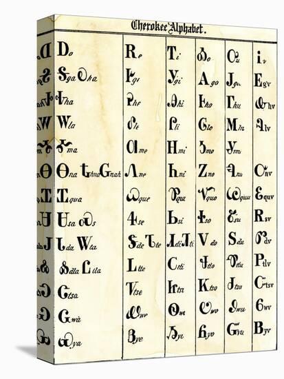 Cherokee Alphabet Developed by Sequoyah-null-Stretched Canvas