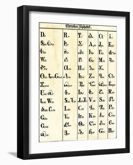 Cherokee Alphabet Developed by Sequoyah-null-Framed Giclee Print