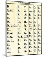 Cherokee Alphabet Developed by Sequoyah-null-Mounted Giclee Print