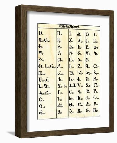 Cherokee Alphabet Developed by Sequoyah-null-Framed Giclee Print