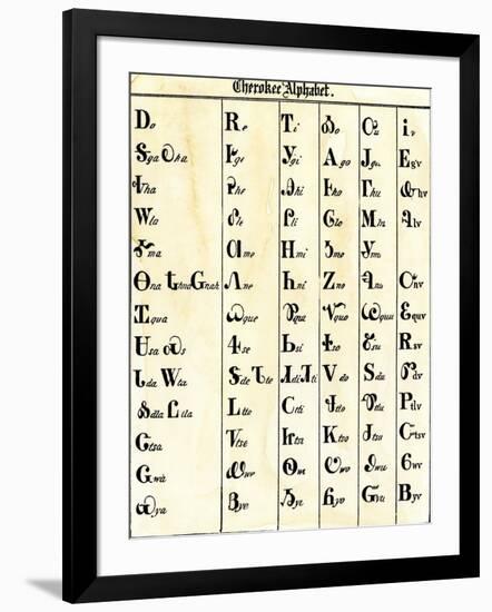 Cherokee Alphabet Developed by Sequoyah-null-Framed Giclee Print