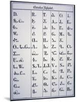 Cherokee Alphabet, Developed in 1821-null-Mounted Giclee Print